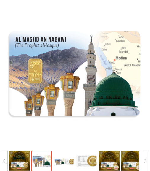 1 gram emas gold 24k masjid nabawi design emas rare