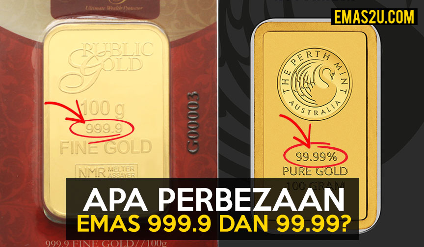 perbezaan emas 999