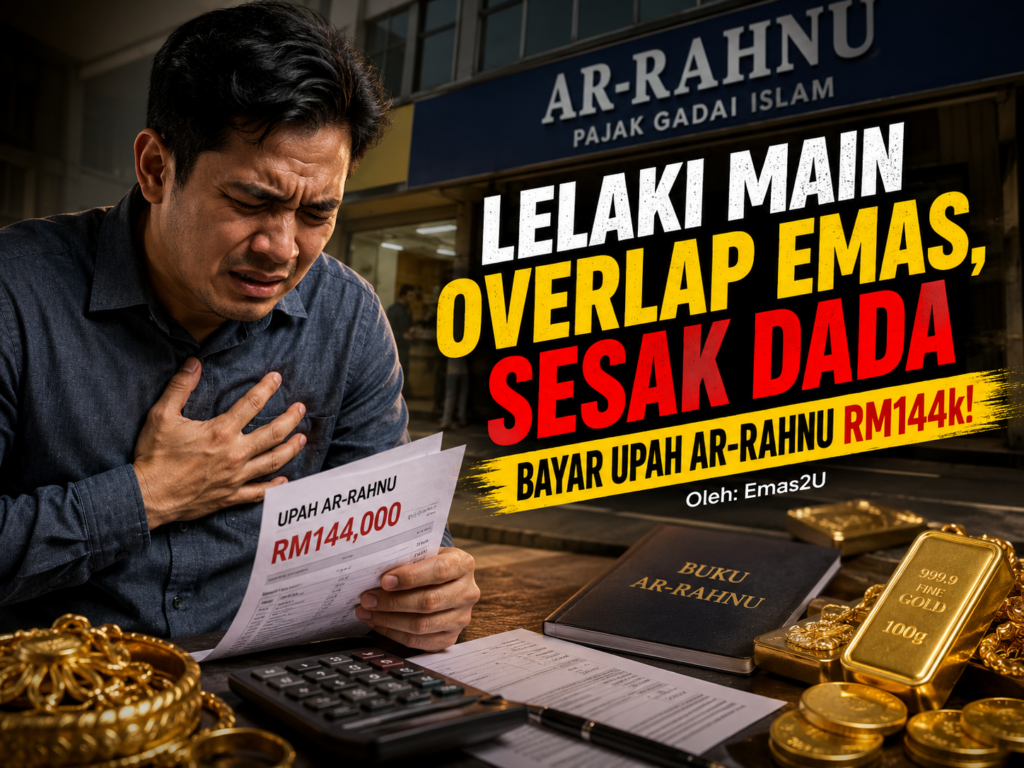 Lelaki Main Overlap Emas, Sesak Dada Bayar Upah Ar-Rahnu RM144k!